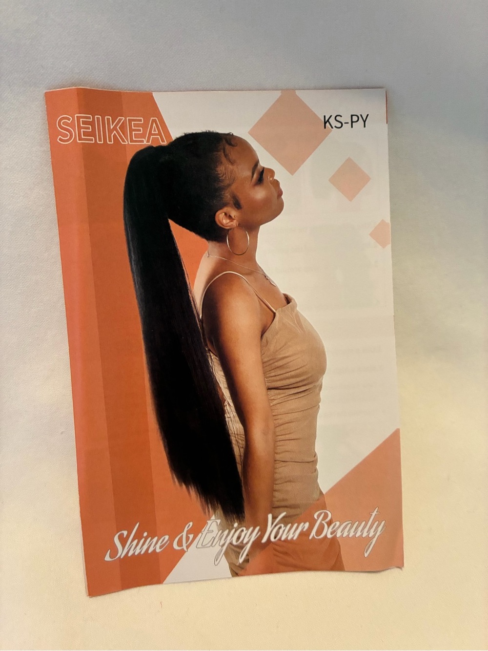 14” Long Wavy Claw Style Ponytail Extension - Brown with Blonde Highlights - Picture 3 of 8
